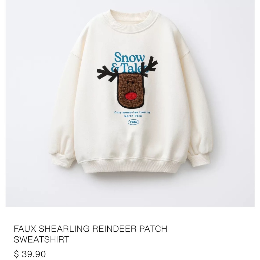 Zara Kid’s Holiday Crewneck